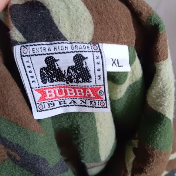 Men's XL Vintage Flannel Shirt Bubba Brand Camouflage Button-Up Long Sleeve 90's - Picture 3 of 5
